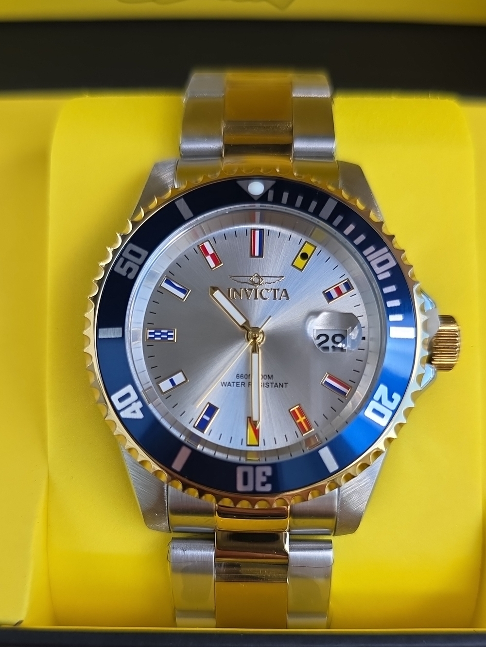 210.  Invicta Special Edition Pro Diver Nautical Flags Men's Watch 40mm